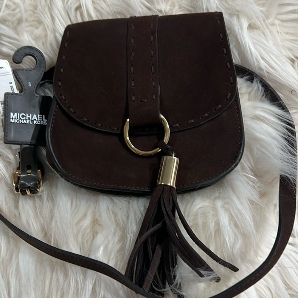 Michael Kors Belt Bag Chocolate Brown with Size Small